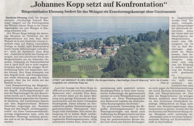 Johannis Kopp setzt auf Konfrontation